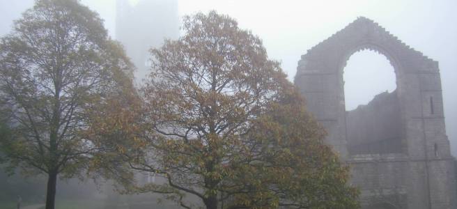 Fountains Abbey in the fog!