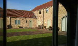 The courtyard at High Barn cottages