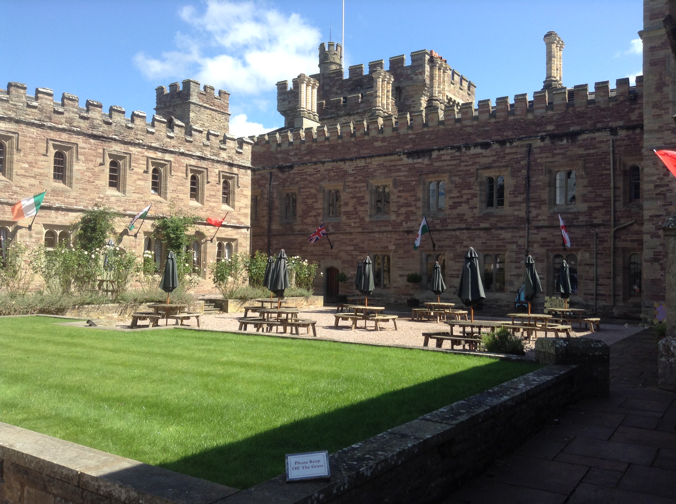 The courtyard, Hampton Court Castle, Herefordshire