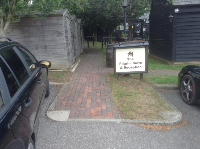 Accessible pathway at The Black Horse, Thurnham, Kent