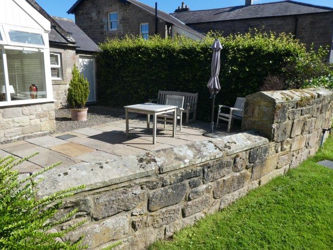 Private garden, Fox Cover, Doxford Cottages