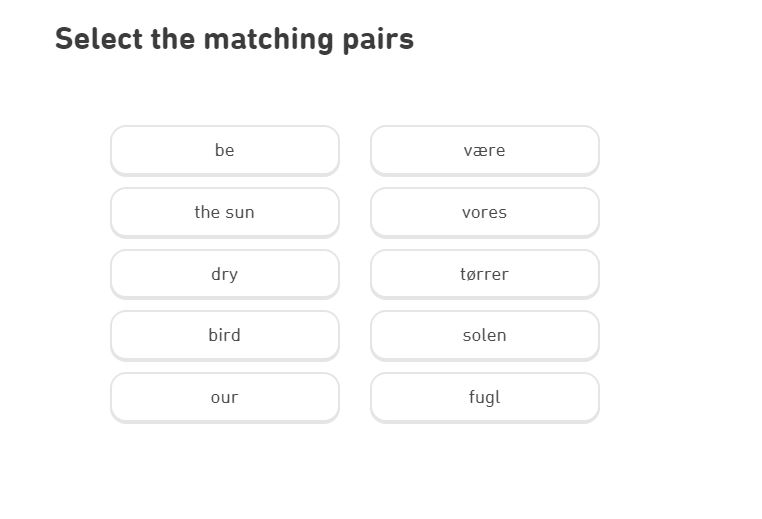 Example of exercise on Duolingo