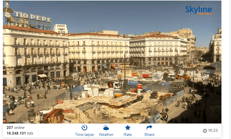 Puerta del Sol, Madrid being redeveloped